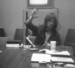 Harvey Sacks in conversation analysis seminar 1975. Sacks archive UCLA.